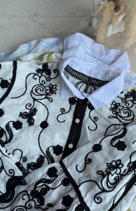 Hilltop embroidered shirt-Black / XS