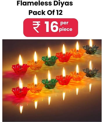 NCMART Plastic Diwali Diya - Pack of 12