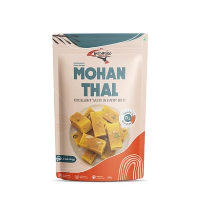 INSTAFOOD Mohanthal | Ready to Cook Indian Gujrati Sweet | Ready to Eat Sweet | 3-4 Servings | Zip Lock Packaging | After Cooking Gets 300 gm to Serve | Just Add Milk and Cook, 200 gm