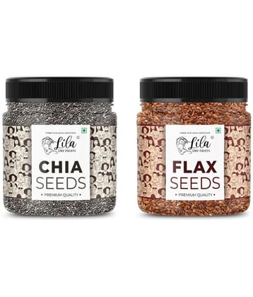 Lila Dry Fruits Mixed Seeds(Chia Flax) 500 gm Each Jar(Pack of 2)