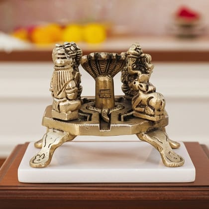 Brass Shivling God Idol - Handcrafted Brass Shiva Lingam, Height : 2.5 Inch (BSMAS1055 F)