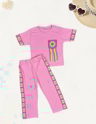 Girl's Causal Co-Ord Set [GCS-8008] (4-11 Years)-5-6Y (Size - 26) / Ribbed