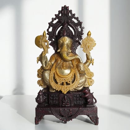 Brass Showpiece Ganesh Ji Statue (BSMAS1219 A)