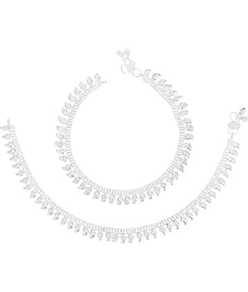 AanyaCentric - Silver Anklets ( Pack of 1 )