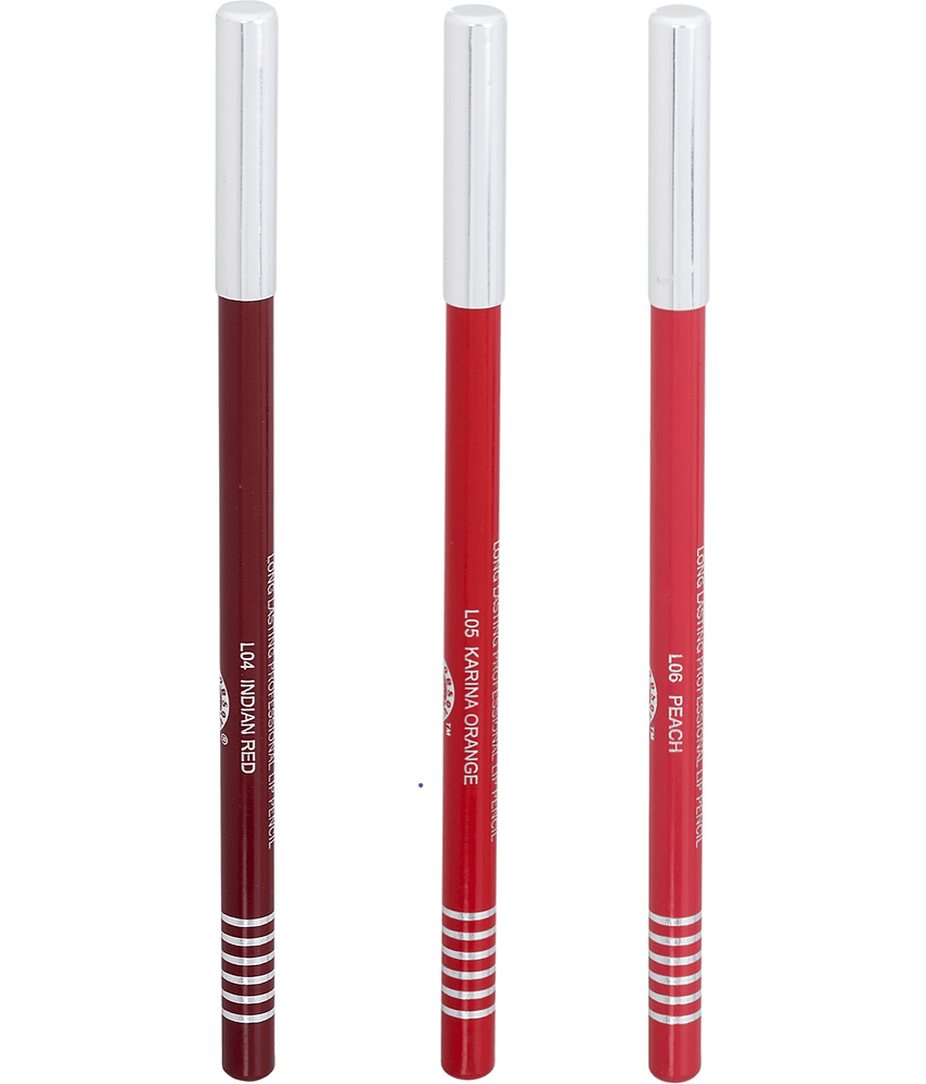 Colors Queen Lip Liner Pencil Non Transfer for Professional Makeup (Pack of 3)