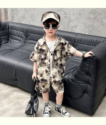 Ocvito Pack of 1 Boys Cotton Blend Shirt & Shorts ( Multicolor )