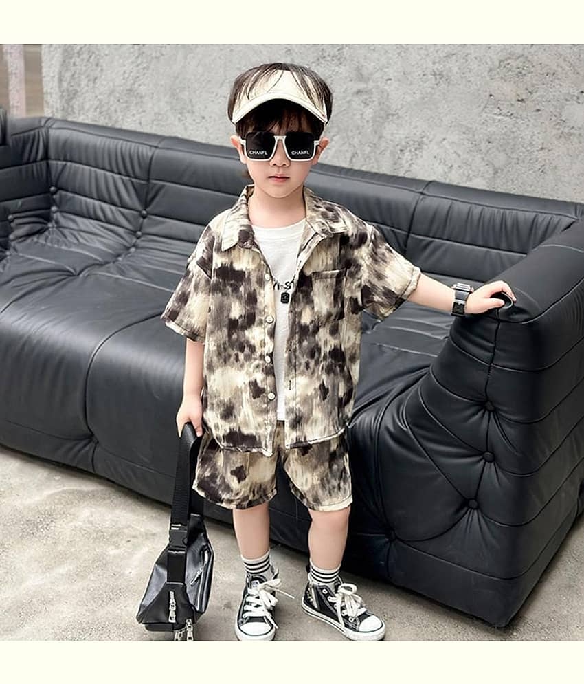 Ocvito Pack of 1 Boys Cotton Blend Shirt & Shorts ( Multicolor )