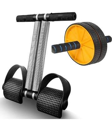 Ab Tummy Trimmer with Ab Wheel Roller Combo Core Abdominal Workout Weight Loss Trimmer-Abs Exerciser-Body Toner for Men & Women