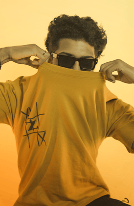 GameOn XO Mustard Dropshoulder Tshirt-M