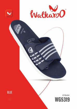 Walkaroo WG5319 Blue G No 9 Mens Slides