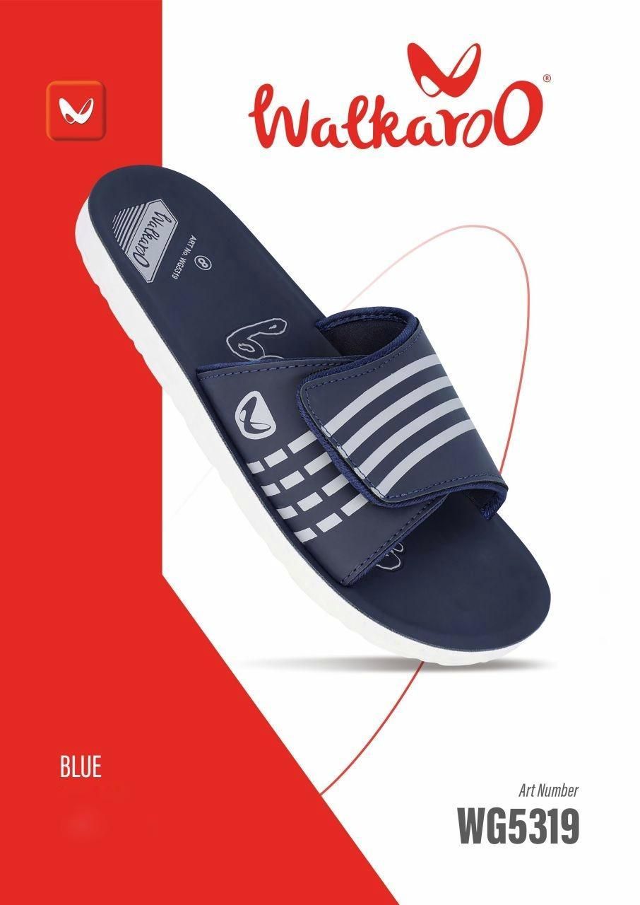 Walkaroo WG5319 Blue G No 9 Mens Slides
