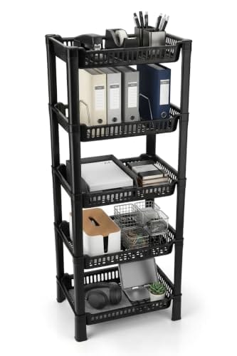U-Max Multi Tire Kitchen Storage Rack, Plastic Utility Shelf Organiser, Space Saving Storage Solution,