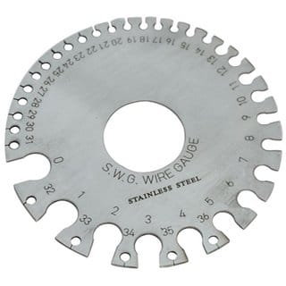 Scorpion Steel Round Wire Gauge (Silver, Pack of 2)