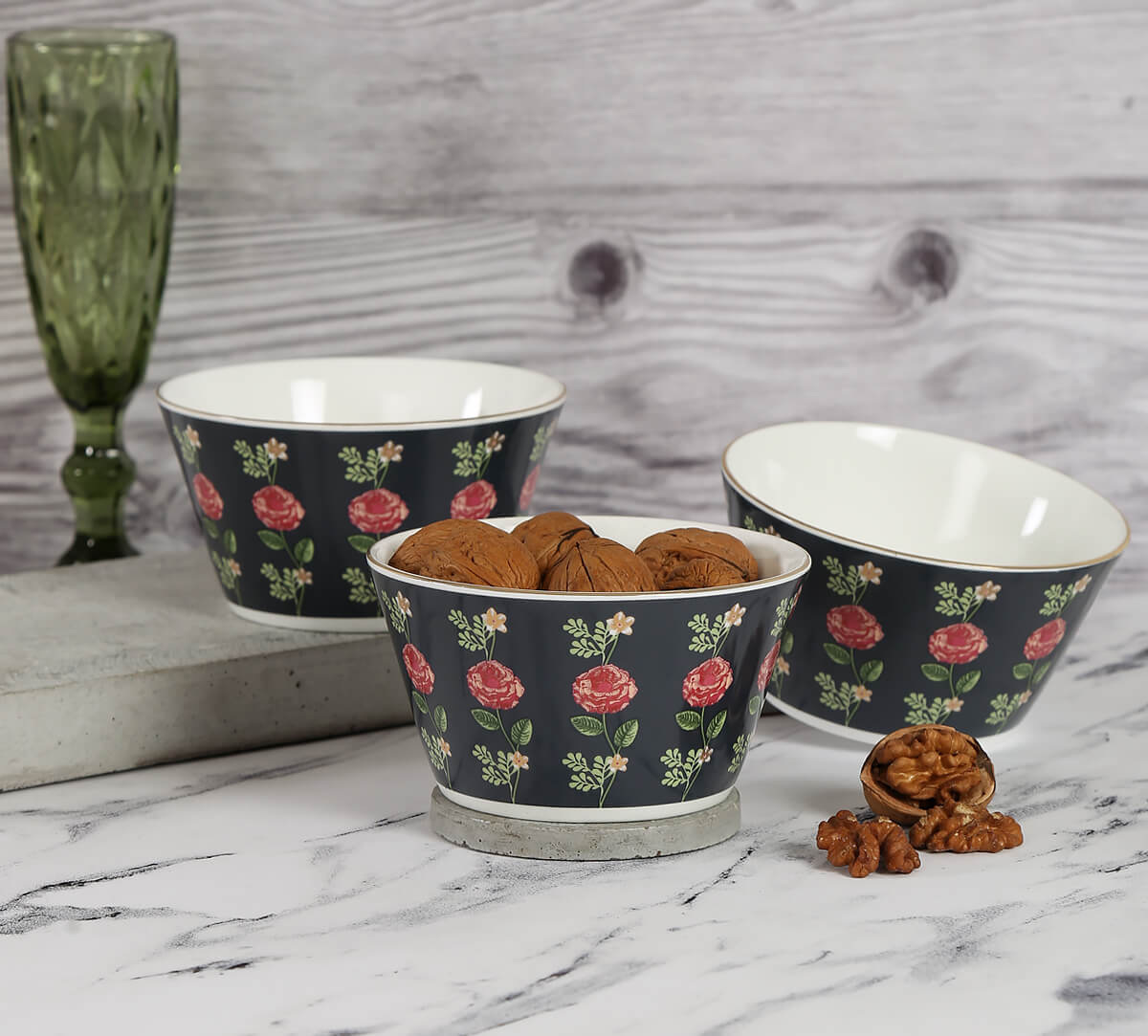 Gruidae'S Trance Nikko Bowl (Set Of 3)