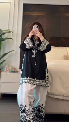 Natural Crepe Silk Farshi Suit Natural Crepe Silk Farshi Suit