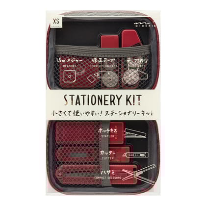 Midori XS Stationery Kit - Dark Red