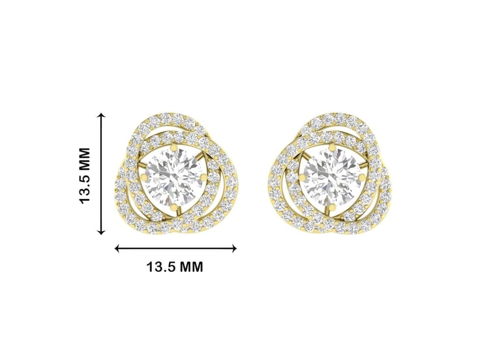 Twisted Together Solitaire Studs