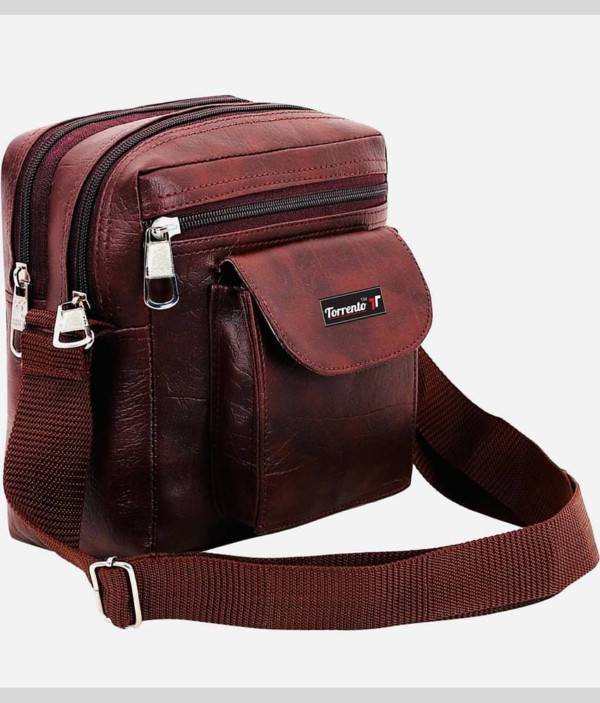 Torrento Brown Solid Messenger Bag