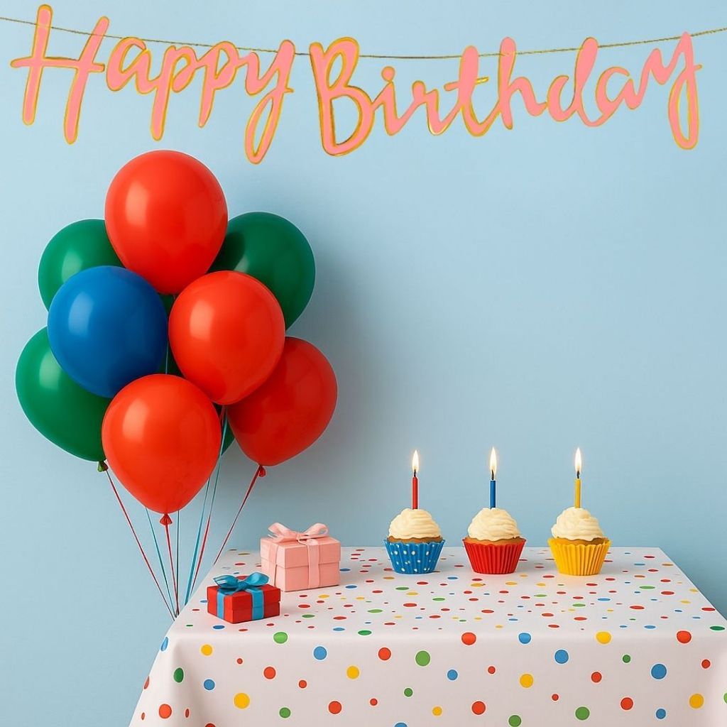Macaron Happy Birthday Cursive Banner with Macoron Balloons and Wall Hooks Birthday Combo - Set of 13PC - Party and Festive Needs | Buy online on ZillyBuy