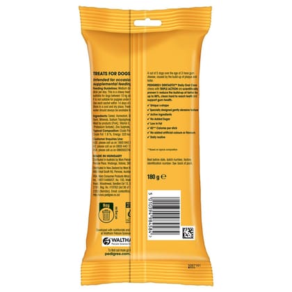 Pedigree Dentastix Oral Care Adult Medium Breed (10-25 kg) Dog Treat 180g Pedigree Dentastix Oral Care Adult Medium Breed (10-25 kg) Dog Treat 180g