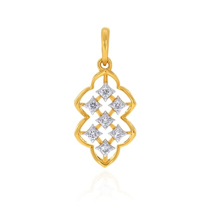 Senco Gold 14K Yellow Gold Pendant DPN-D000748789 ( 1.25 gm/0.15 ct/HI-SI/14K Yellow Gold )