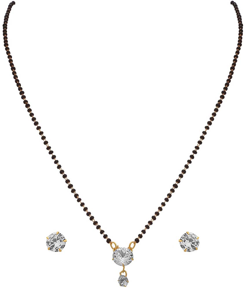 Jewar Mandi - Golden Mangalsutra Set ( Pack of 1 )