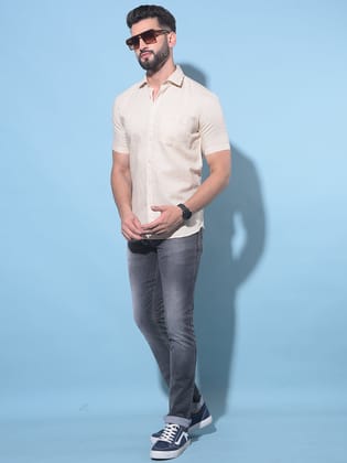 Grey Stretchable Jeans-30 / Grey