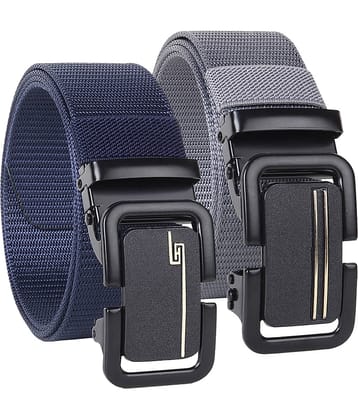 SILKSHOPPING - Multicolor Nylon Men's Casual Belt ( Pack of 2 )