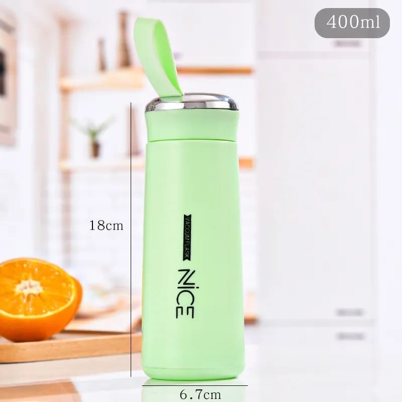 NICE Vacuum Flask, 17oz Stainless Steel Water Bottle with Leakproof Lid, Double Wall Travel Mug for Hot and Cold Drinks, Mint Green