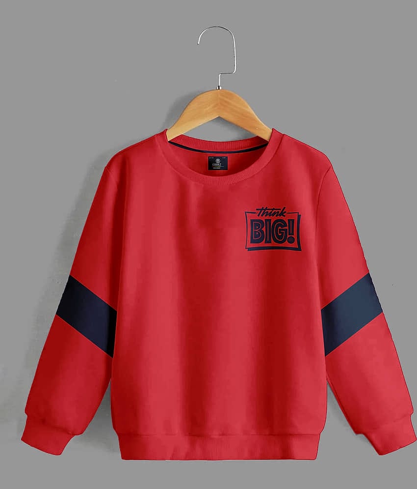 CODEZ Pack of 1 Boys Cotton Blend Sweatshirt ( Red )