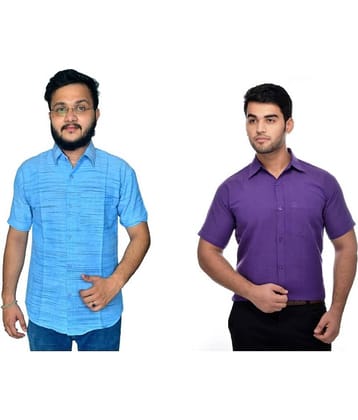DESHBANDHU DBK Cotton Regular Fit Half Sleeves Men's Formal Shirt - Multi ( Pack of 2 )