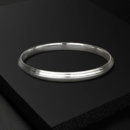Indian handmade Real Solid Silver Men's Bangle Bracelet-Dia 6 CM (Circ 7.42 Inch)