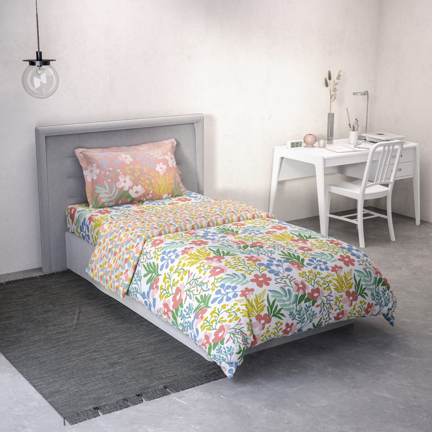 DDECOR - Little Brats Collection 100% Cotton Conversational Pattern 136TC Single Bed In A Bag|152 CM X 224 CM| - Pink