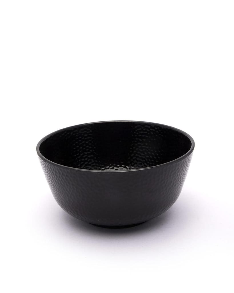 Serving Bowls, Mixing Bowl, Black, Hammered, Melamine, Set of 2