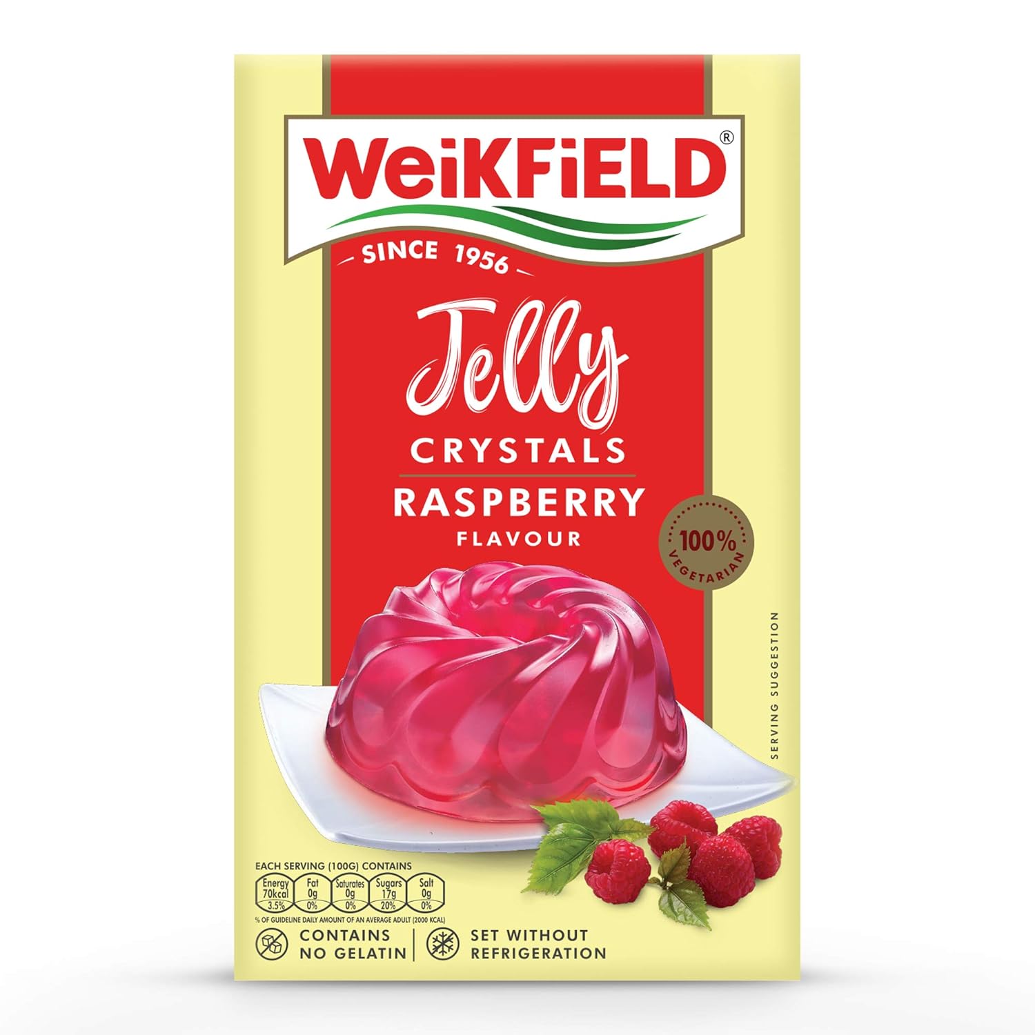 Weikfield Jelly Crystals, Raspberry, 90g