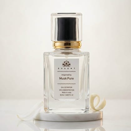 Essent Perfumes Musk Pure Eau de Parfum (EDP) โ Clean White Musk Powdery Long Lasting Perfume โ Unisex Fragrance Essent Perfumes Musk Pure Eau de Parfum (EDP) โ Clean White Musk Powdery Long Lasting Perfume โ Unisex Fragrance
