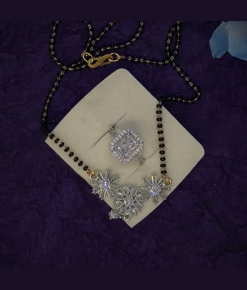 AKLINA White Mangalsutra Set ( Pack of 2 )