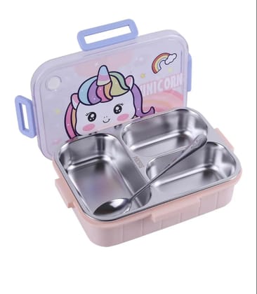 SCHOOLISH CARTOON BOX 3 Containers Lunch Box 750 ml - PACK OF 1 - COLOR MAY VARY