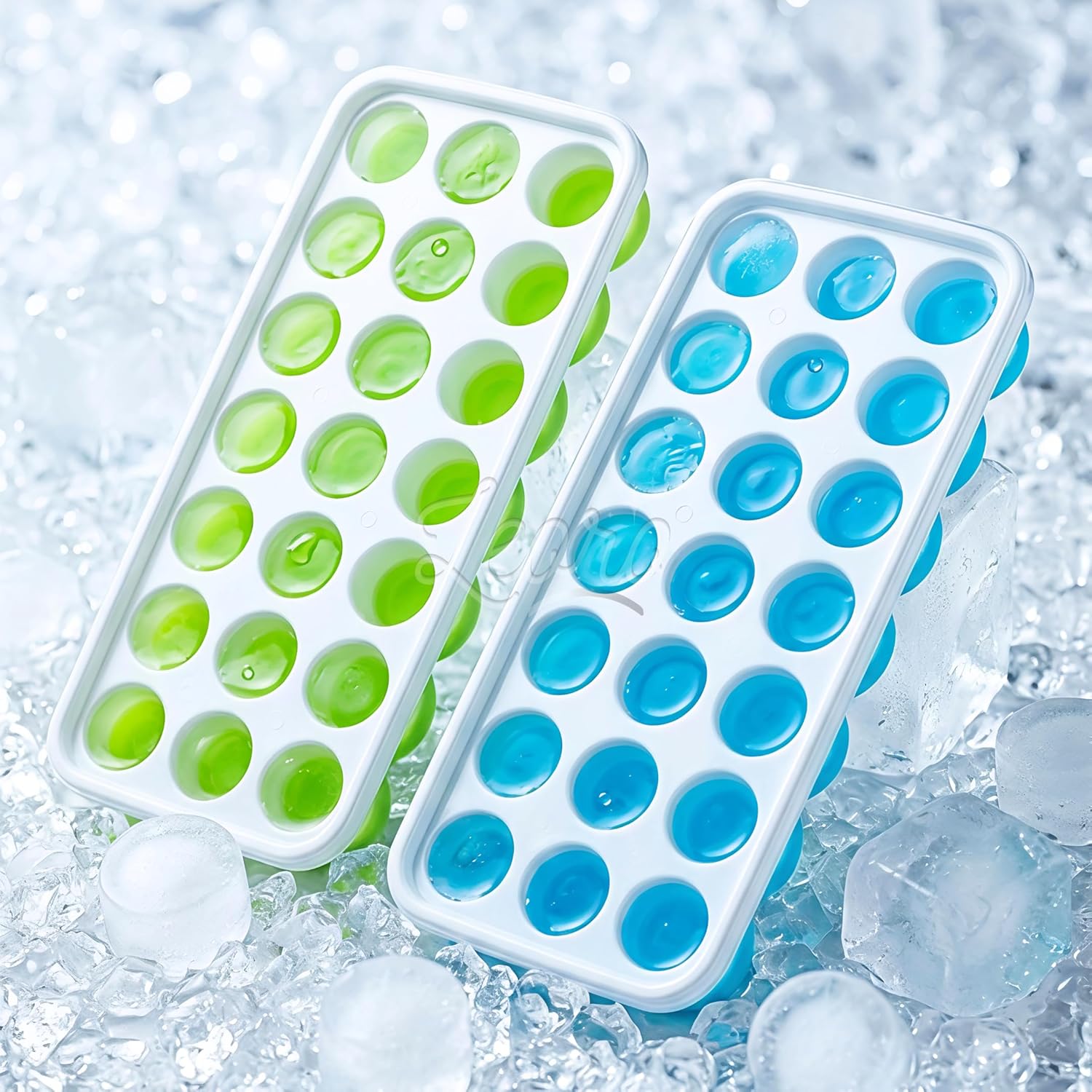 Delhi Deals Hub Ice Tray for Freezer Semi Sphere Ice Cube Mould BPA Free Plastic and Silicone Pack of 1 Assorted Colors