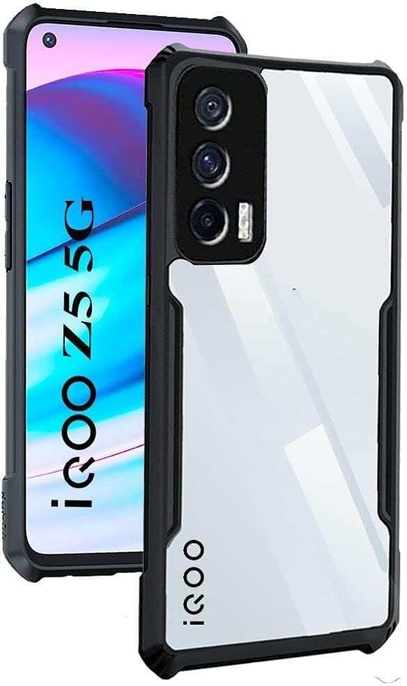 PLUGTECH Slim Shockproof Case | Matte Black Soft | Drop Protection | Precise Cutouts | Premium Mobile Cover for IQOO Z5