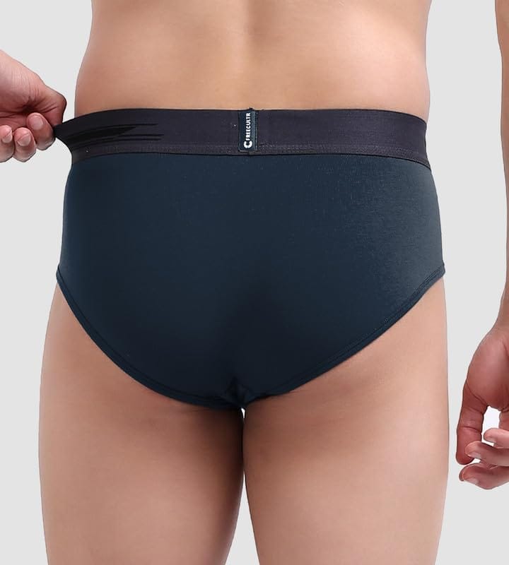 FREECULTR Men's Underwear Anti Bacterial Micromodal Airsoft Brief - Non Itch No Chaffing Sweat Proof Pack of 1-Prussian Blue