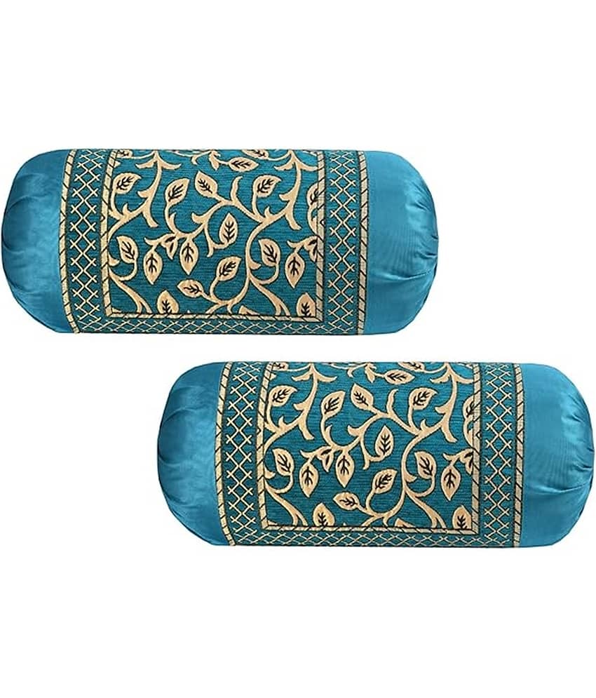 MAHALUXMI COLLECTION Set of 2 Velvet Bolster Covers