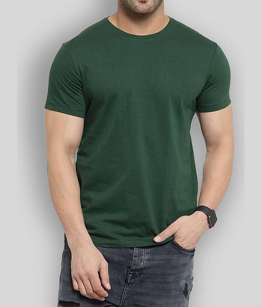 SKYRISE Pack of 1 Cotton Slim Fit Men's T-Shirt ( Green )