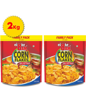8AM Corn Flakes 1 kg Pack of 2