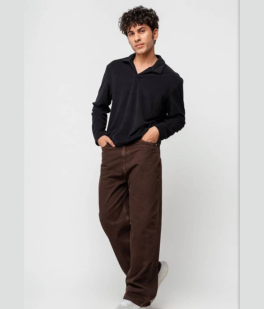 9x denims Basic Men's Jeans - Brown ( Pack of 1 )