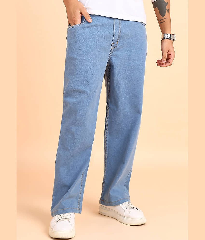 Montrez Straight Basic Men's Jeans - Light Blue ( Pack of 1 )