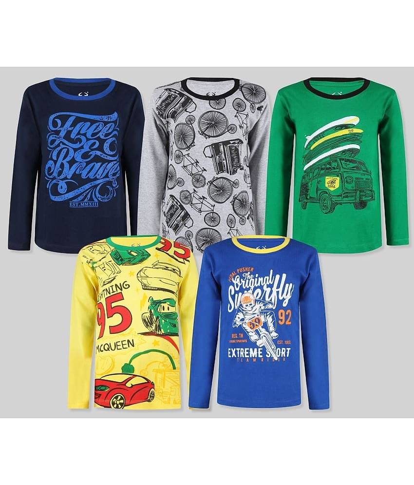 E1K Pack of 1 Boys Cotton T-Shirt ( Multicolor )