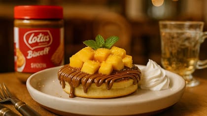 Fresh Mango & Biscoff Pancake