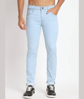 RAGZO Slim Fit Cuffed Hem Men's Jeans - Light Blue ( Pack of 1 )
