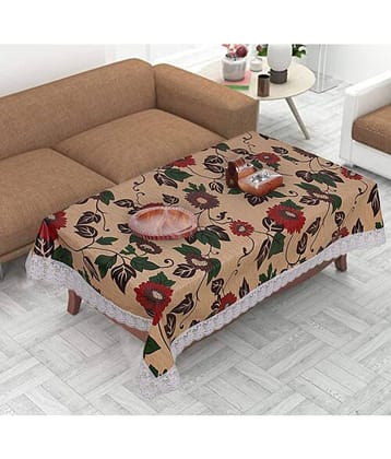 Generic Printed PVC 4 Seater Rectangle Table Cover ( 150 x 92 ) cm Pack of 1 Brown